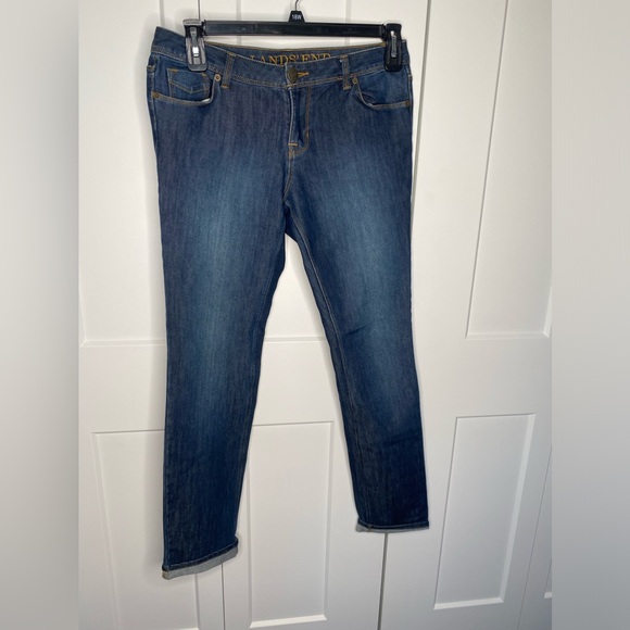 LANDS’ End Slim Leg Casual Denim Jeans - Picture 1 of 6